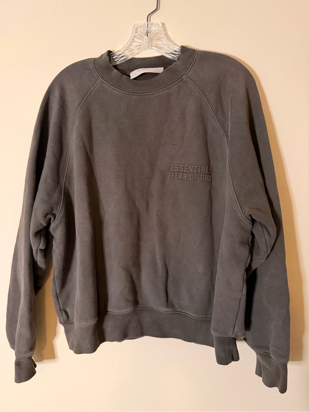 Essentials Fear Of God Crewneck Sweater - Charcoal